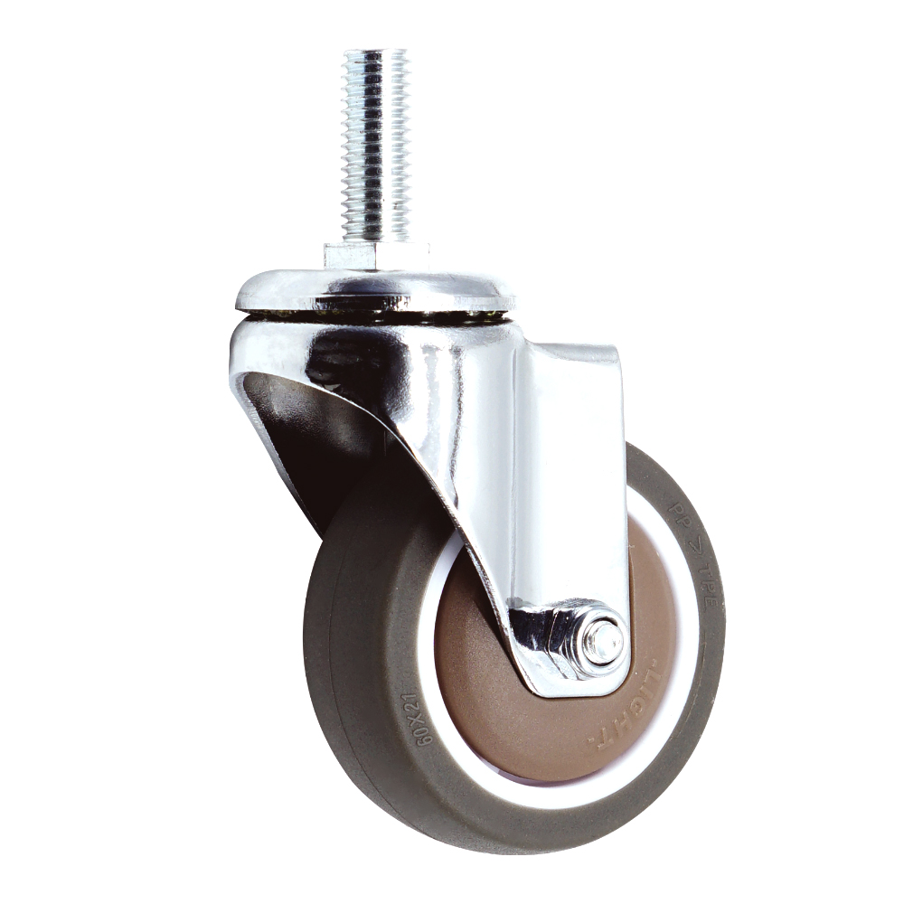 가구용 무소음 캐스터 바퀴 6.5cm(2.5인치) 볼트형 M10 브라운 TPE 2개입 4개입, 1세트 21,000원