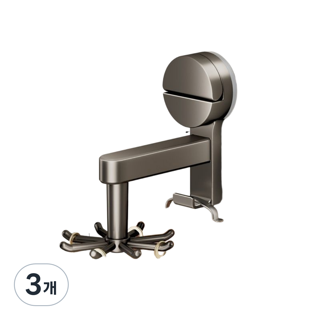 소소무역 무타공 흡착 회전식 주방도구걸이, 3개, 레티그레이 26,970원