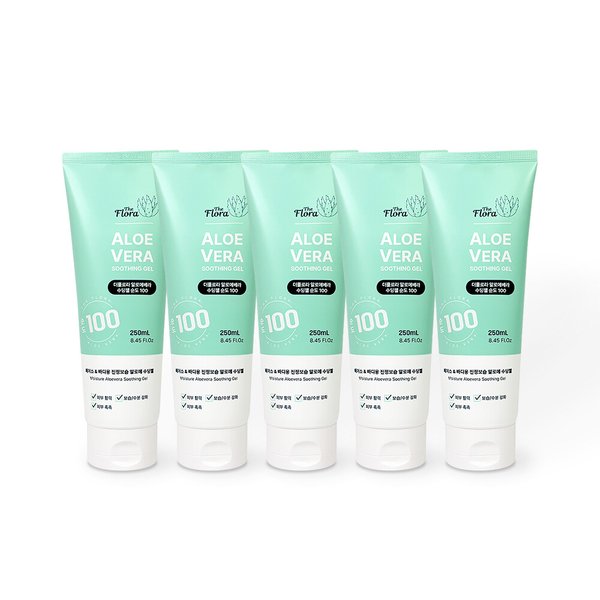 기초보습 더플로라 알로에베라 수딩젤(튜브형) 250ml-5개 보습 진정 수분크림 38,600원