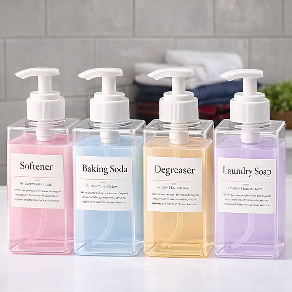 욕실 주방 세제 리필통 샴푸 바디워시 다용도 소분 용기, 3개, 투명500ml 9,900원