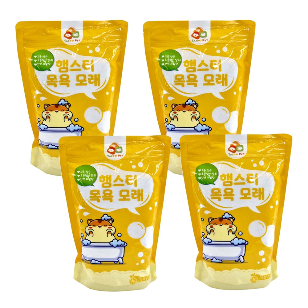 애니몰파크 햄스터 목욕모래 레몬향, 4개, 1kg 9,900원