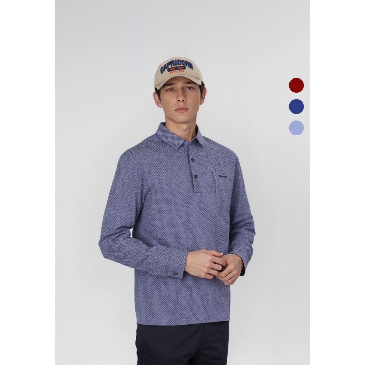 쟌피엘 데일리 스트레치 격자 셔츠 긴팔 티셔츠 카라티 575,576,577 (3컬러) 35,500원