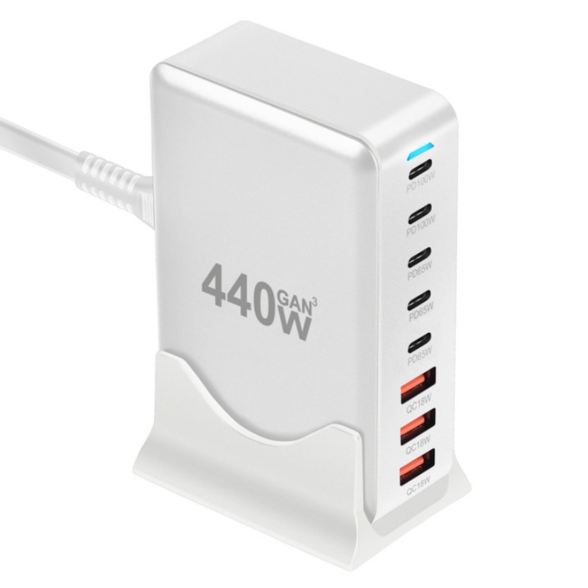 PYHO GaN 440W PPS PD.3.0 c타입 8포트 멀티 초고속 3A5C 충전기 어댑터 타입 100w 초고속 충전케이블 54,750원