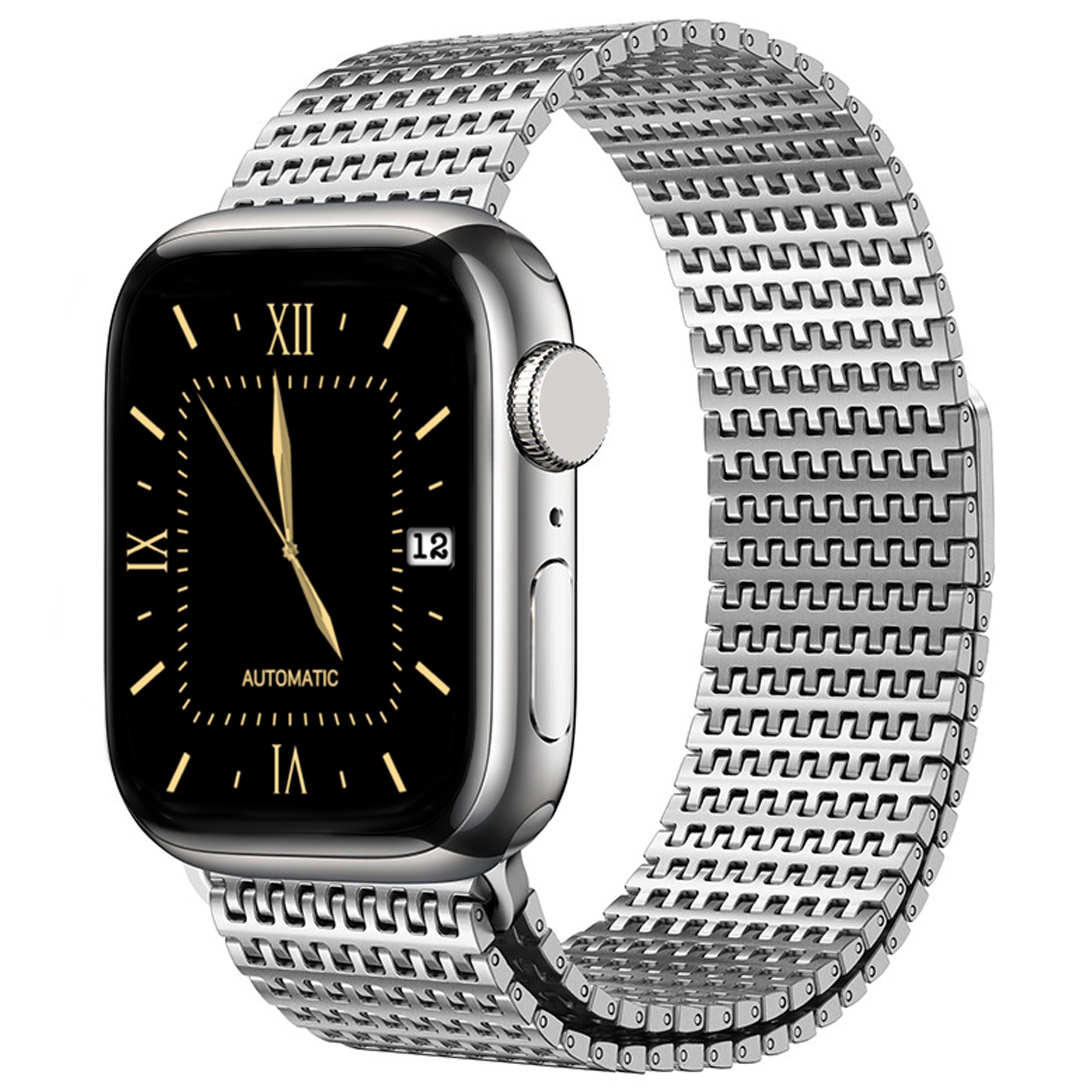 사라밴드 애플워치 호환 하이엔드 밀레니즈 루프 메탈 스트랩, 실버, 1개 39,900원