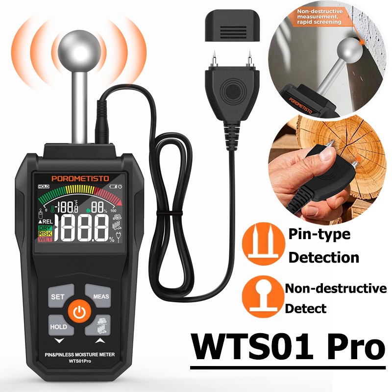 WTS01/WTS01Pro 디지털 목재 수분 측정기 습도계 댐프 감지기 알람 비파괴 시험기 56,800원