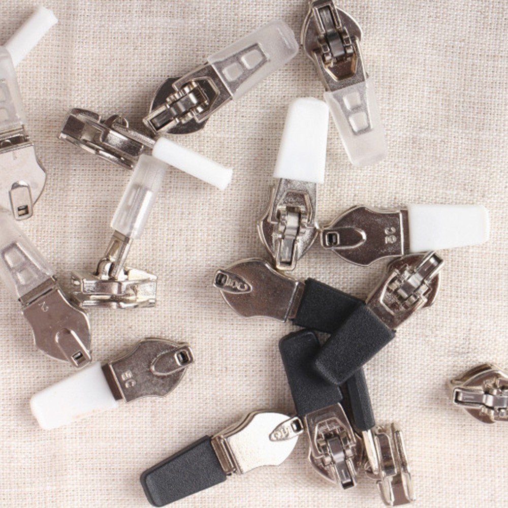 나일론 3호 5호 세미슬라이더 (역방향) 새미 지퍼 머리 손잡이 슬라이더 검정/흰색/투명 170원