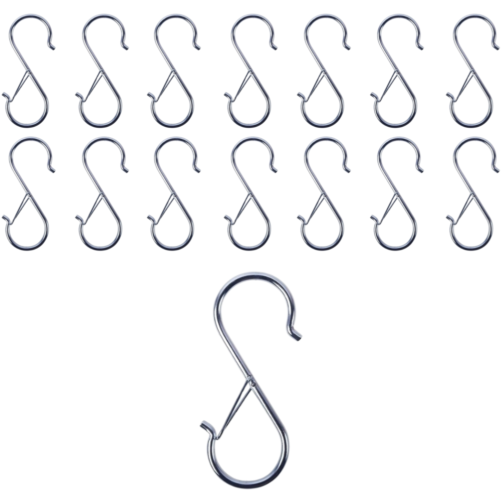 픽스링 잠금형 S자 고리, 15개, 실버 7,900원