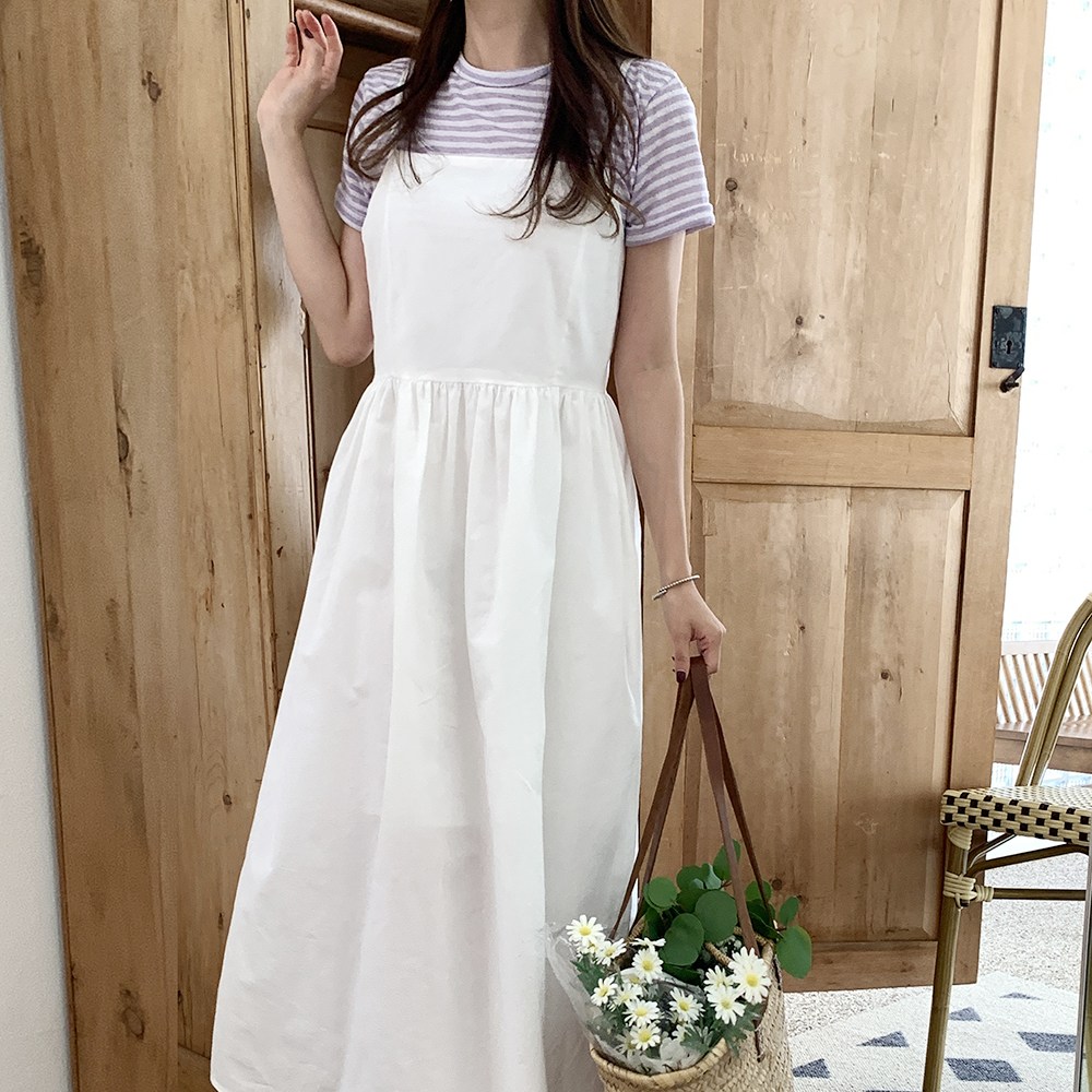 앤샵 여성 B&W 썸머가든 끈조절 나시 롱 원피스(2color) 26,900원