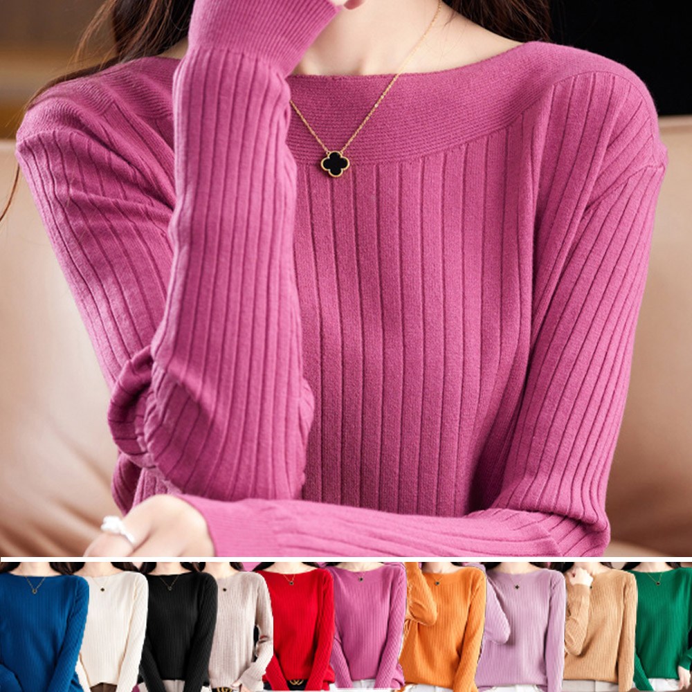 니트티셔츠 여성 가을 겨을 라운드티 라운드 티 티셔츠 골지 니트 긴팔 기본티 이너티 데일리티 20,700원
