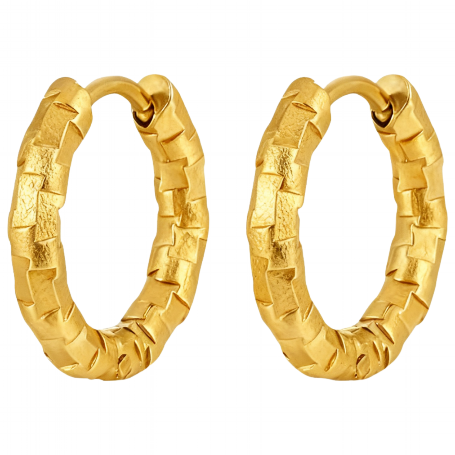 Ramlove 트렌디 S925 은 18K 골드도금 빈티지 엠보싱 디자인 라운드 귀걸이 | 프리미엄 실버 액세서리 CLX-SP006 60,000원