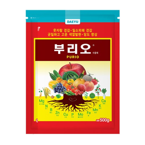 대유 부리오 수용제 500g / 인산가리 복합식물영양제 도장억제 질소과잉해소 깔.당도향상, 1개 8,000원