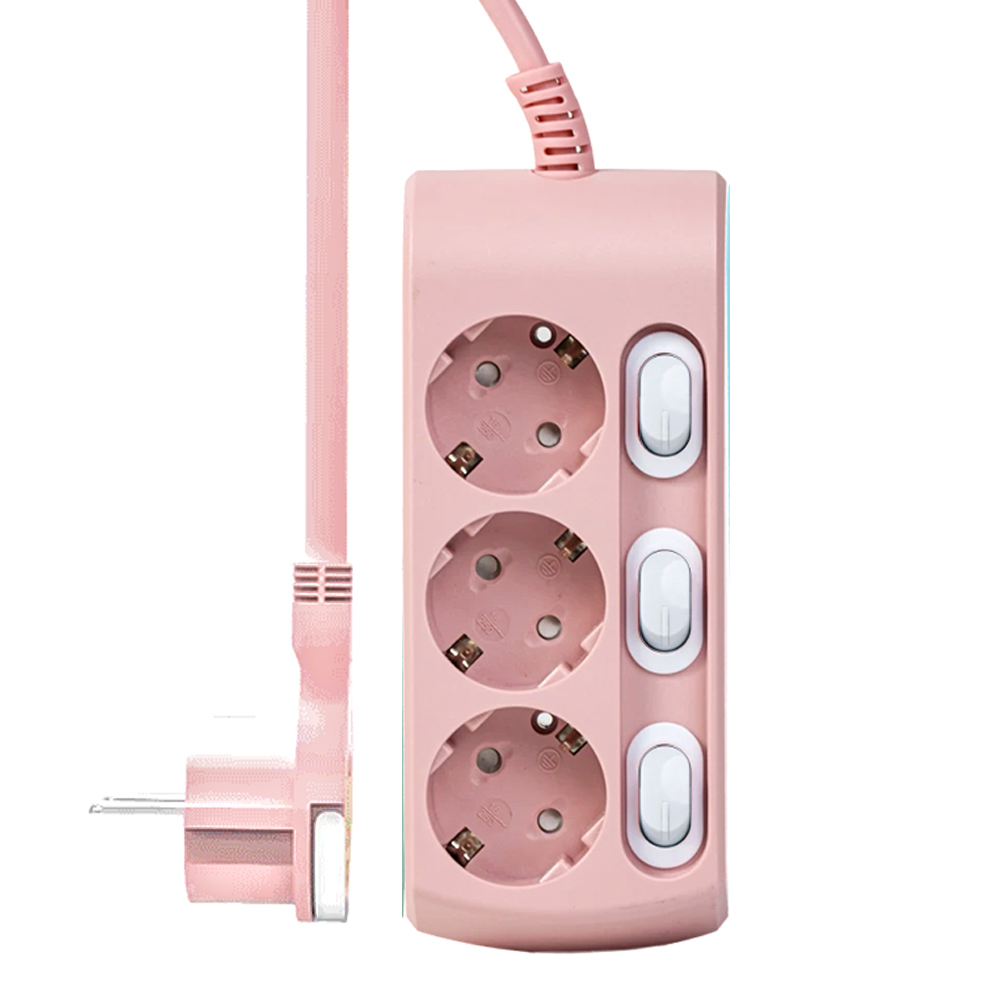 러그박스 납작 멀티탭 개별 스위치 파스텔 3구 1.5m 4컬러 (민트, 블루, 퍼플핑크, 핑크) 플랫 플러그 고용량 12,900원