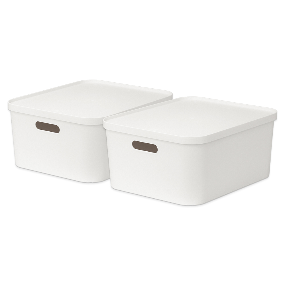 아임홈리빙 국내 제조 더채움 손잡이 팬트리 수납함, 화이트, 2개 12,900원