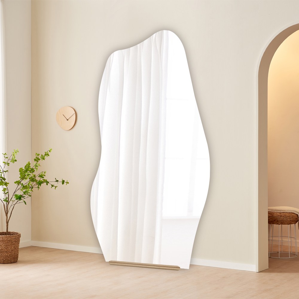 온미러 노프레임 전신거울 비정형 마운틴 와이드 대형 거치 부착 현관 거실 카페 126,600원