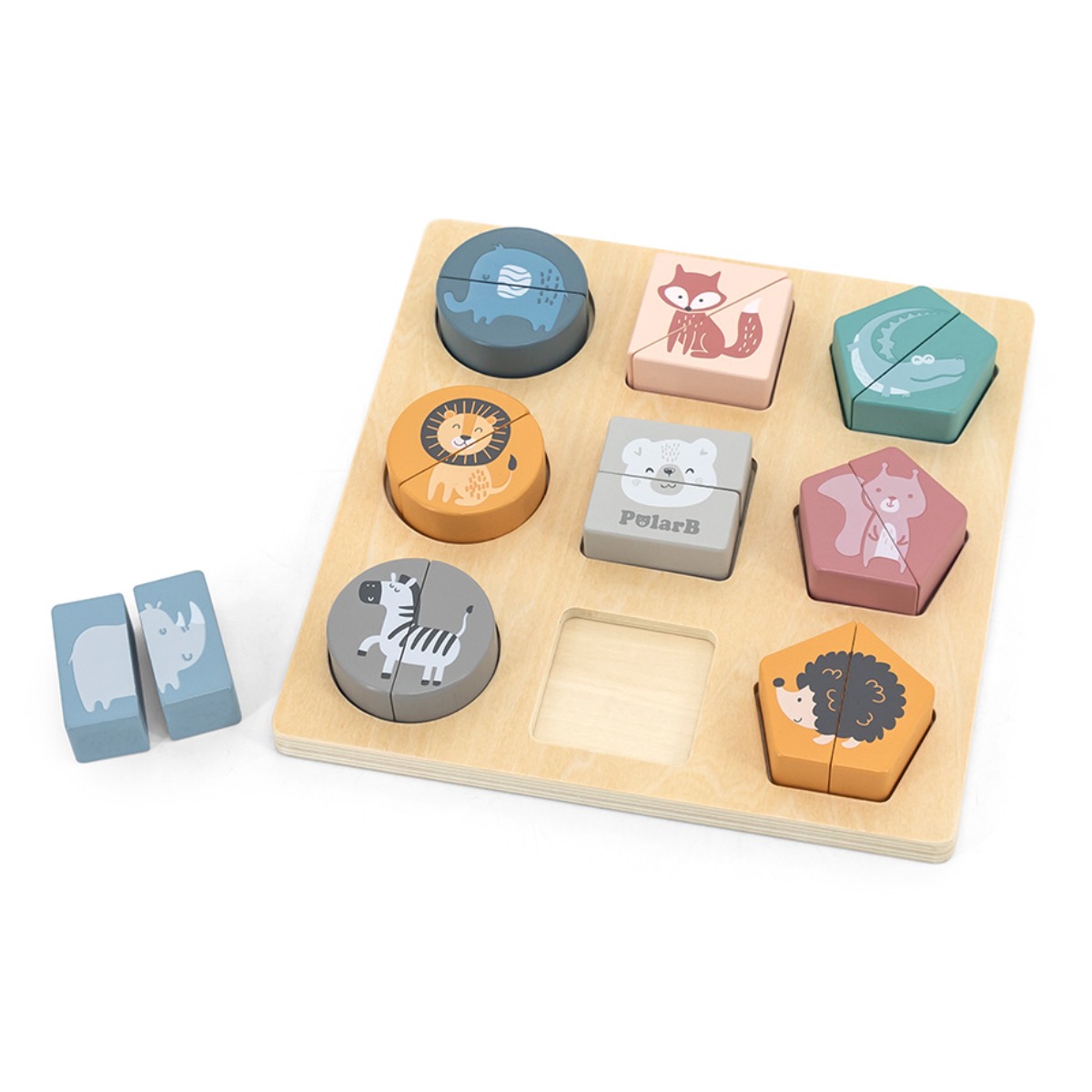 유아 원목 동물 퍼즐 장난감 아기 교구 2세 3세 4세 소근육 발달 폴라비 26,190원