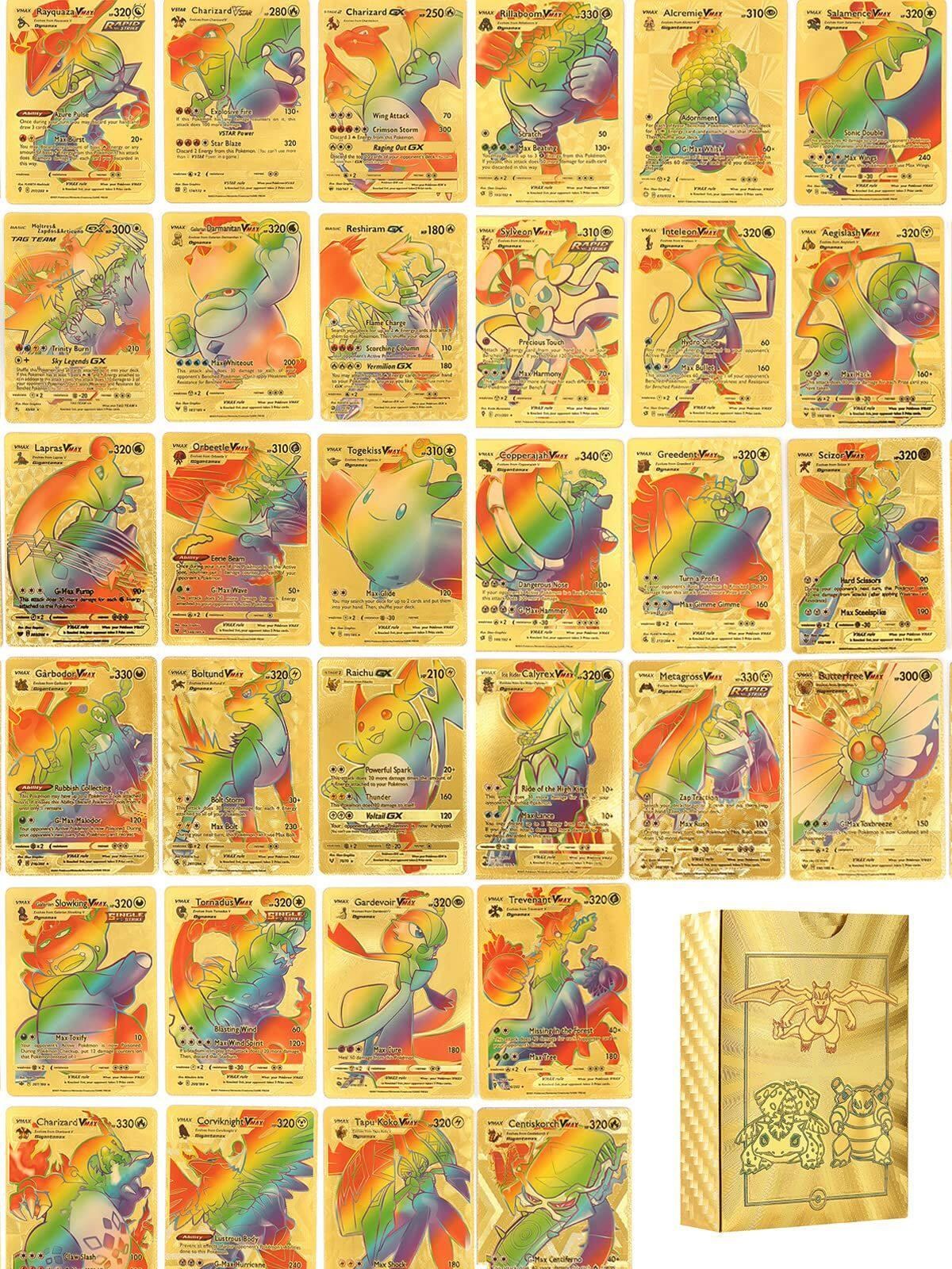 포켓몬 애니 한정판 카드 금박 세트 소장용 프리미엄 귀여운 HP 레인보우 VmaxEX 블랙 36,900원