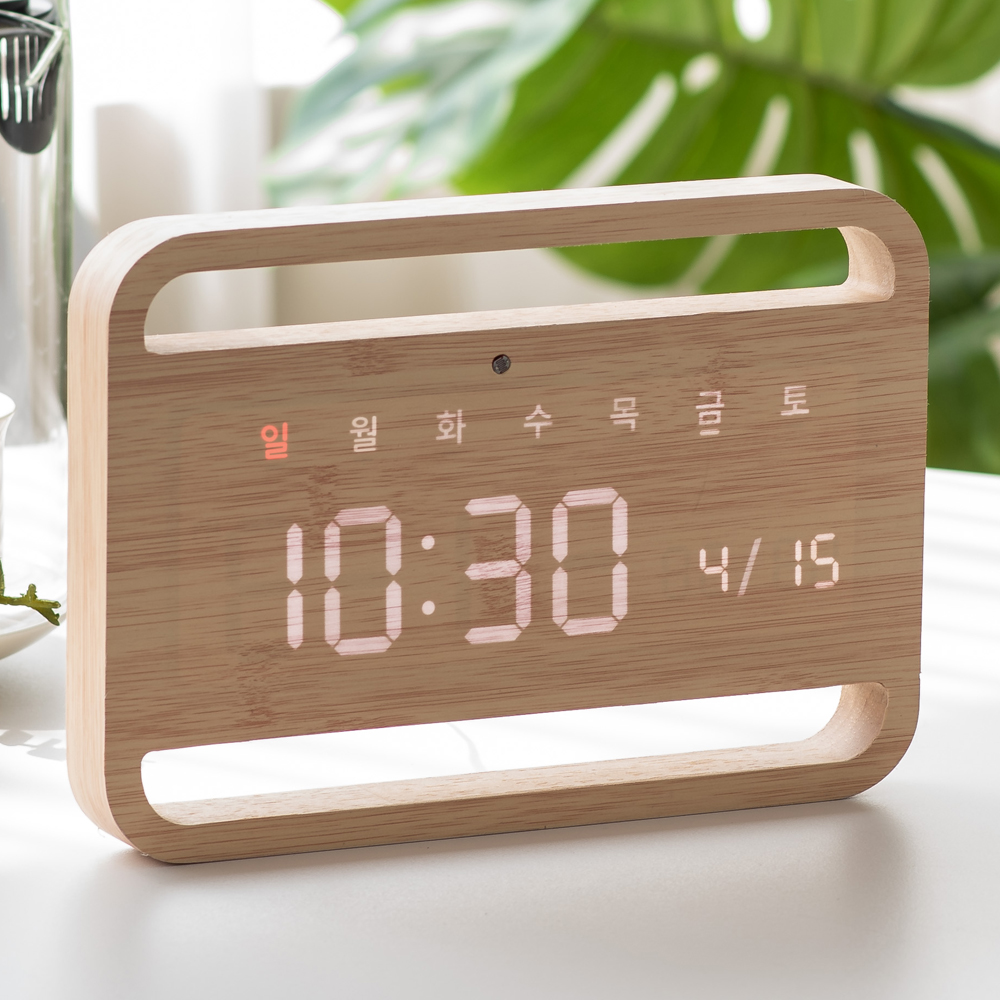 플라이토 우드 네이쳐 인테리어 LED 탁상 벽시계 시즌2 23cm 54,320원