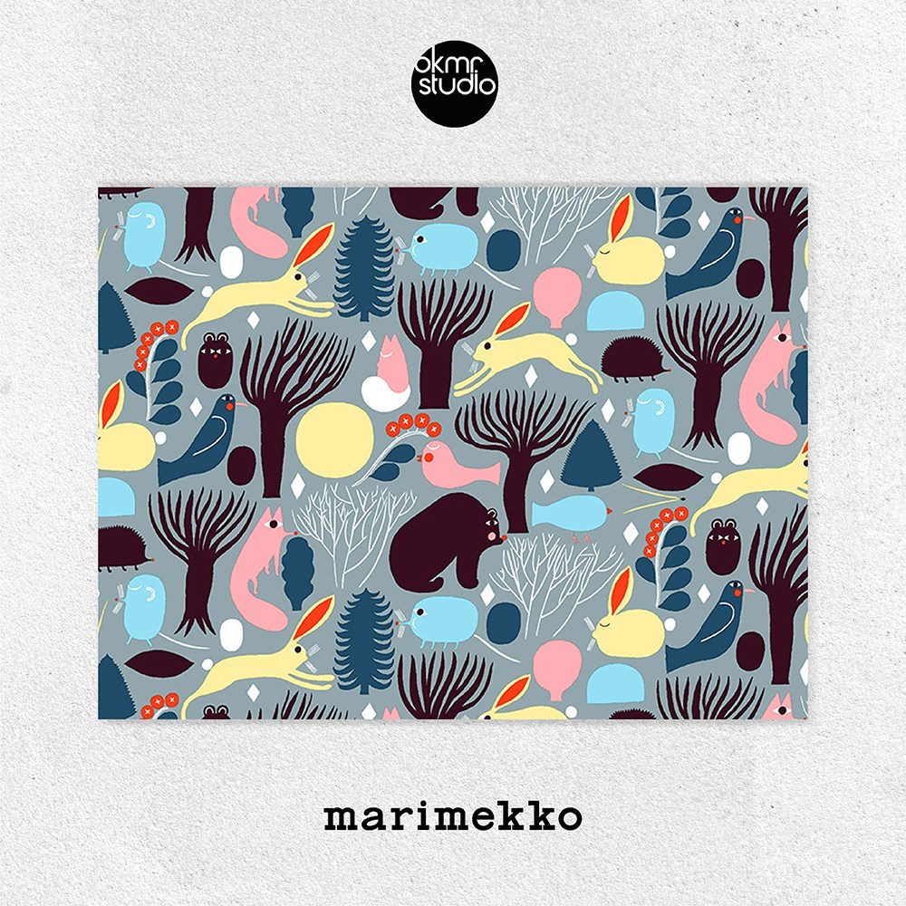 마리메꼬 피쿠후후리 숲속동물들 그레이 일러스트 중형 패브릭액자 91,480원