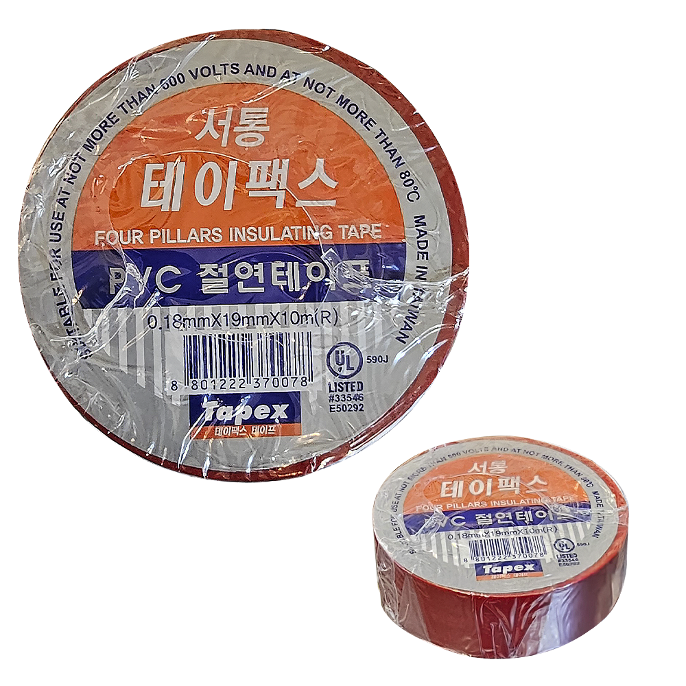 서통 전기 적색 절연테이프 10M / 전선 배선 전기공사 마감용 PVC 테이프, 150개 91,000원