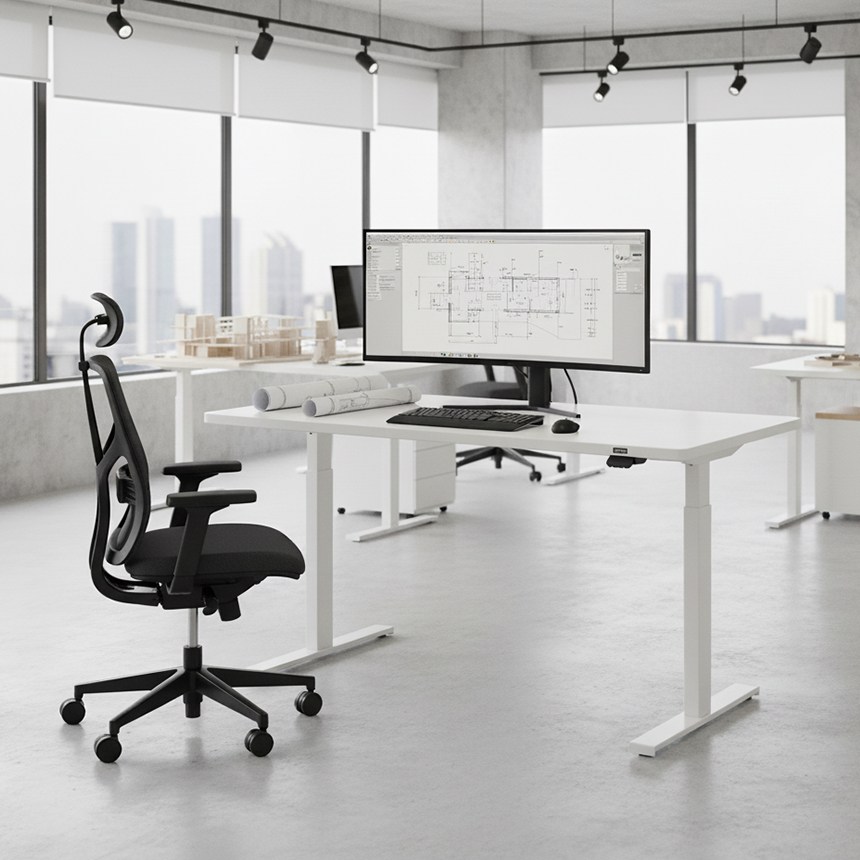 에렉투스 슈퍼매트 리낙 듀얼 높이조절 모션데스크 화이트 1800x850 프리미엄 1,421,000원