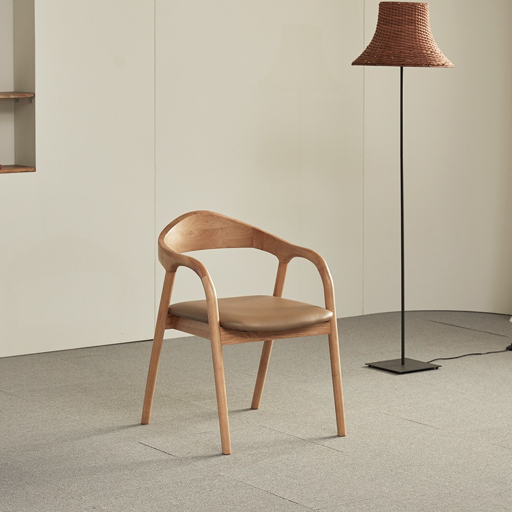 까르엠가구 모노 인테리어 원목 1인용 암체어 식탁의자 99,000원