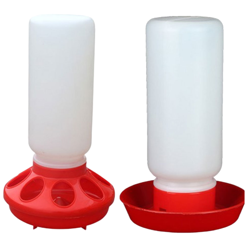 닭모이통 물통 병아리모이통 닭 사료 병아리사료, 원통형모이통+원통형물통, 1세트 5,800원