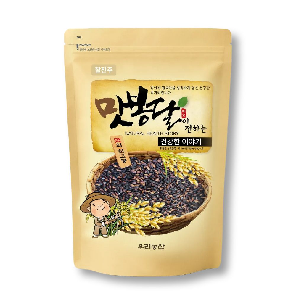 맛봉달 25년산 찰진주 검정찹쌀 흑찹쌀 찹쌀흑미 국내산, 1개, 4kg 31,310원