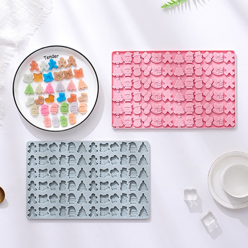 실리콘 몰드 - 미니 트리 산타 눈사람  크리스마스 다구 혼합 72구 6,600원