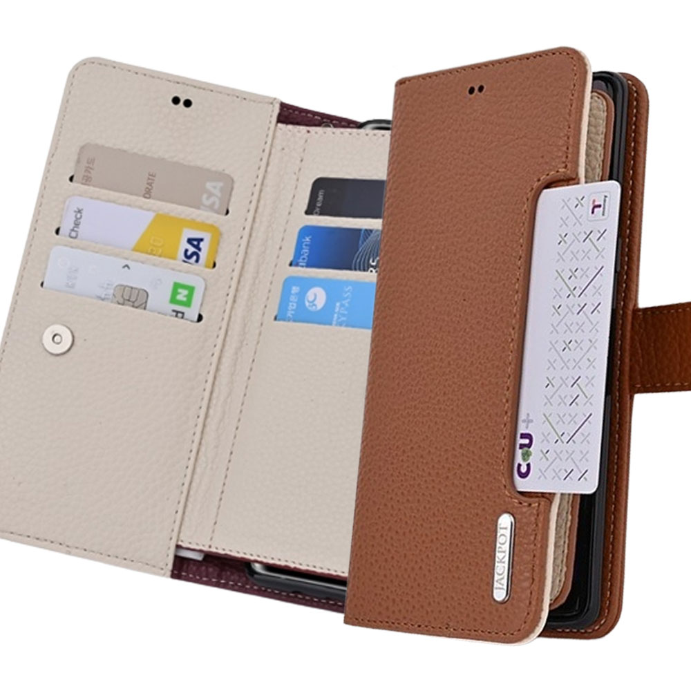 잭팟 하이클래스 플립 천연소가죽 카드 지갑 다이어리 케이스 갤럭시점프4 M366 13,700원