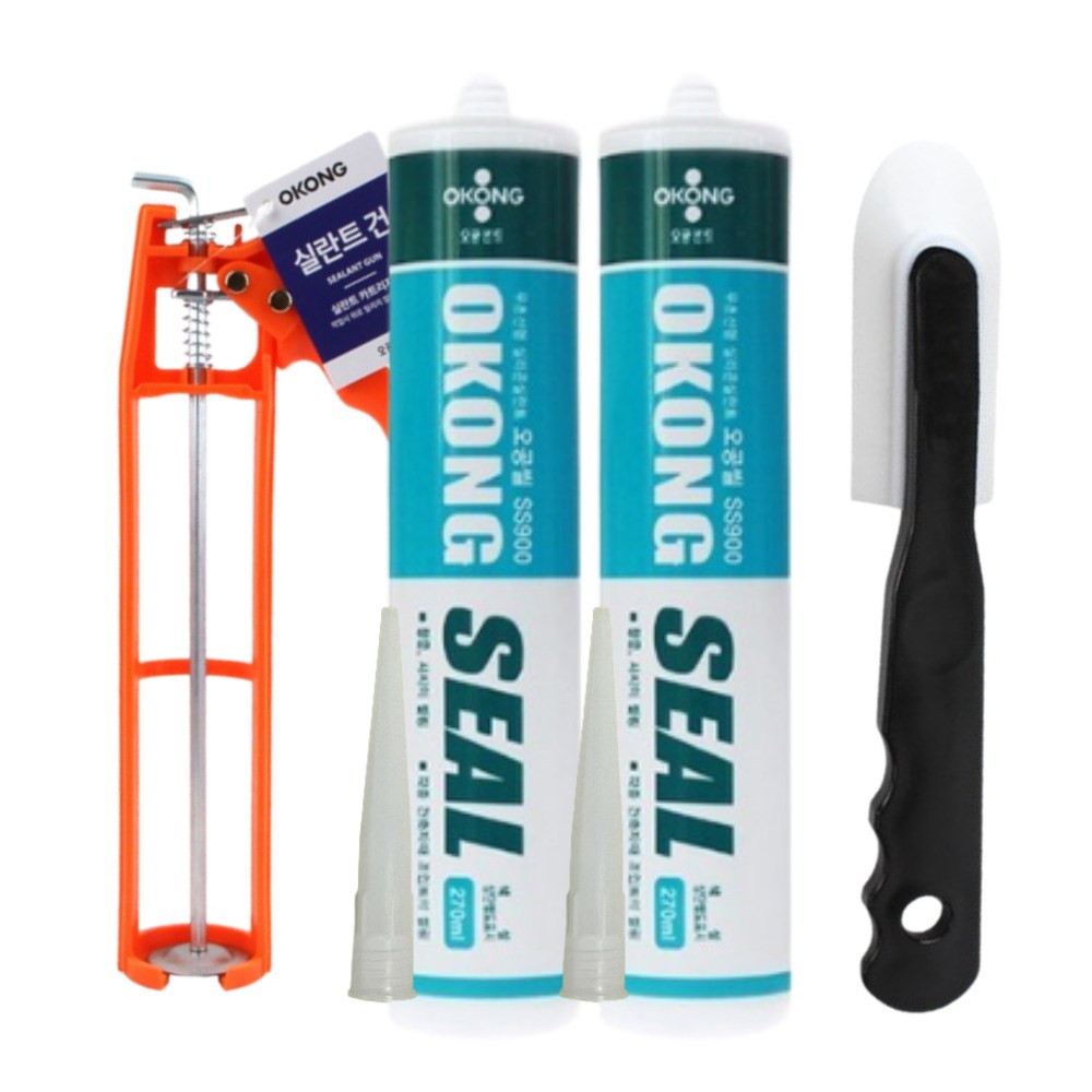 오공 보수용 실리콘 접착제 실리콘건 헤라 세트 13,700원