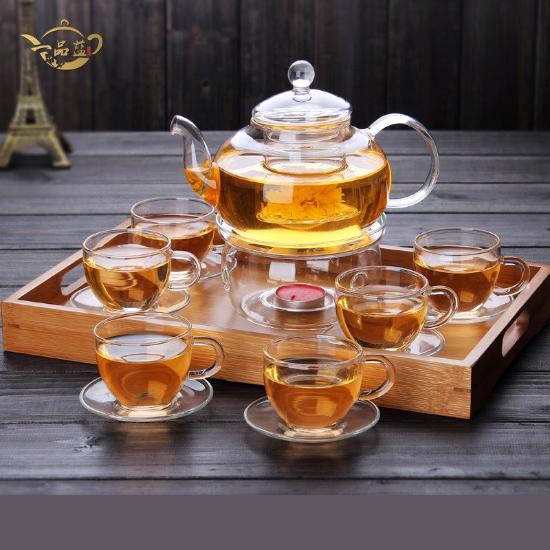 스타일럭 [사은품 꽃차(육수다시) 티백 10개 증정 외] 2중잔 6인 유리다기세트 명절 어버이날 집들이 선물 600ml 800ml 티포트 유리잔 모두 포함 32,800원