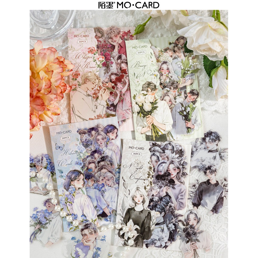 올리브파티 화양연화 시리즈 소녀 소년 인물 빈티지 다꾸 감성 스티커 30매 세트 10,500원