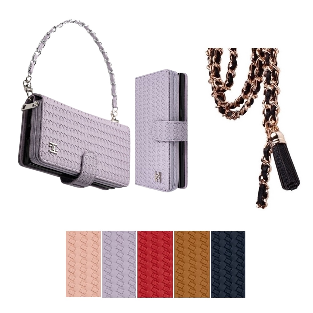 갤럭시 S25울트라 케이스 SM-S938N 가죽 뉴랑떼즈 (메쉴리즘) (지퍼) 매틉패턴 (손목 스트랩 줄 + 태슬롱 목걸이) 세트 카드 지폐 수납 포켓 지갑 31,800원