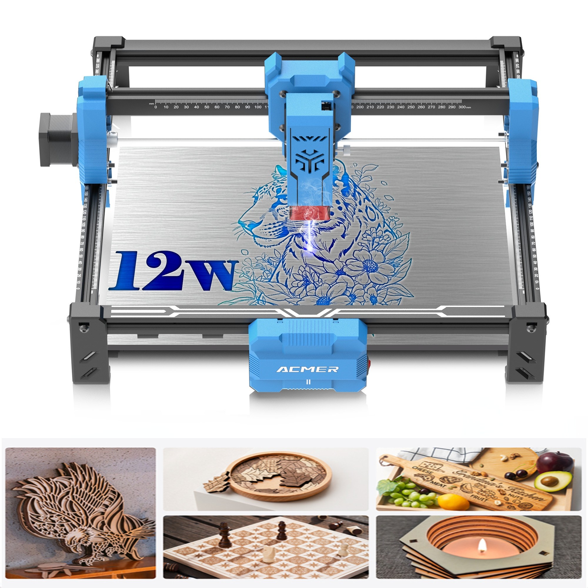 ACMER S2 레이저 각인기 커팅기 조각기 블루 12W 278,800원
