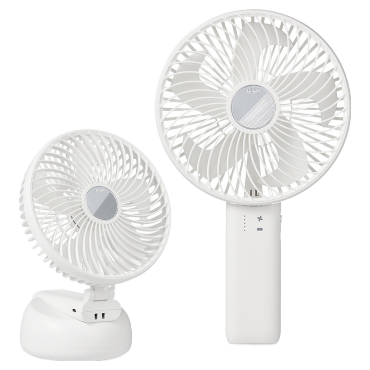 프롬비 윈드스핀 빅팬 휴대용 탁상용 겸용 폴더블 선풍기 손선풍기 FB150, 스노우화이트(본품+크래들 SET) 59,800원