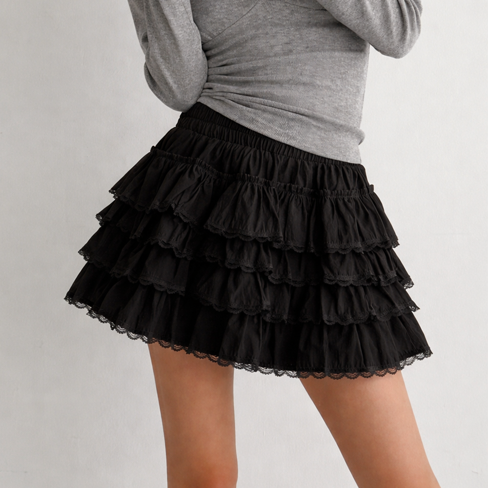 다미타니 캉캉 프릴 미니 스커트 레이스 밴딩 치마 OCZ0924 17,900원