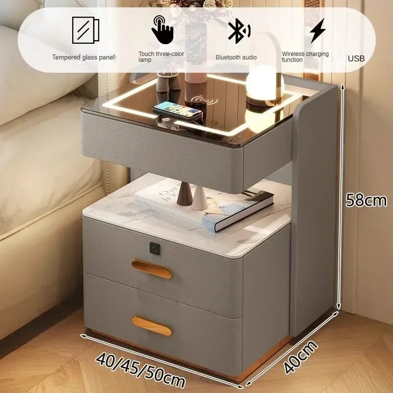 지능형 홈 침대 협탁 다기능 수납 라이트 럭셔리 무선 충전 모던 나이트스탠드 489,100원