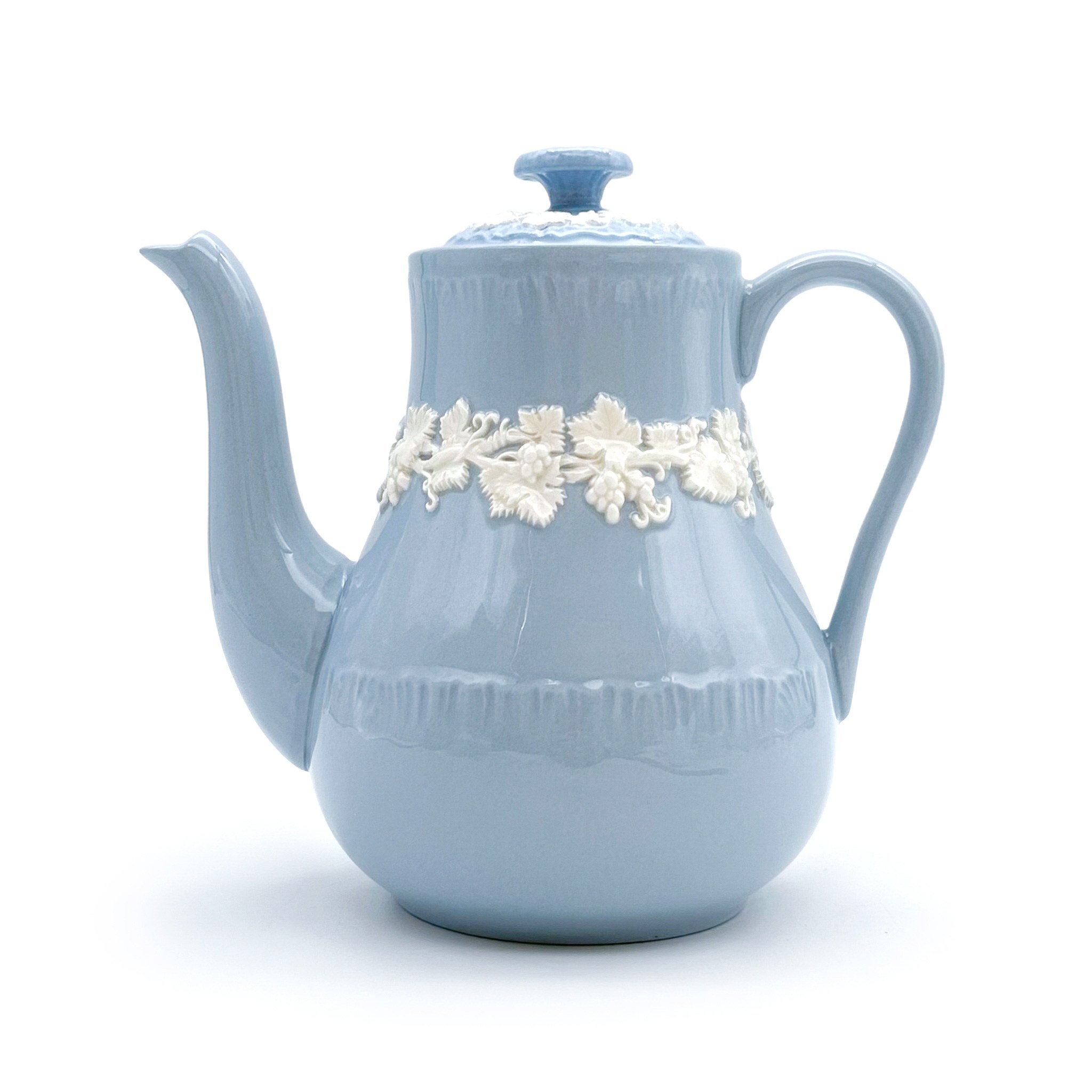 Antique 퀸즈웨어 크림온라벤더 쉘엣지 커피팟 티포트 도자기 티팟 티타임 앤틱 빈티지 명품 그릇 449,000원