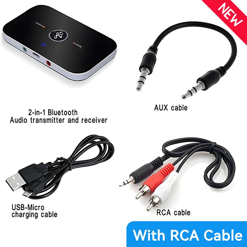 업그레이드된 블루투스 5.3 오디오 송신기 리시버 RCA 3.5mm AUX 잭 USB 동글 음악 무선 어댑터 자동차 PC 16,400원