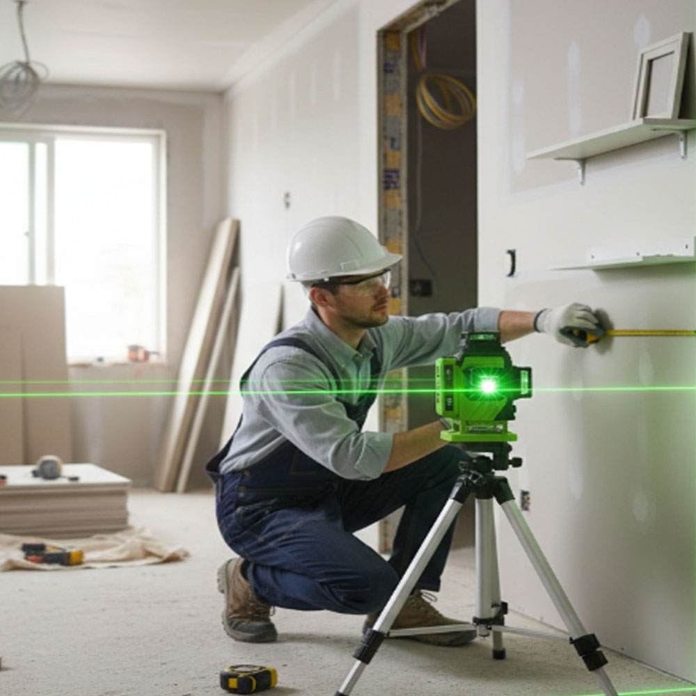 4D 레이져 그린빔 레이저레벨기 16라인 수평계 신콘 레벨기 4D2500M, 1개 252,500원