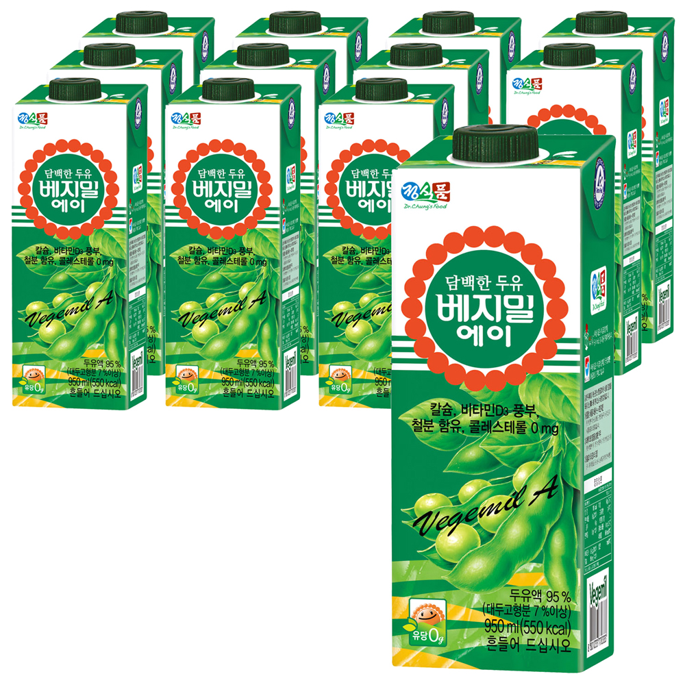 [청년의희망] 정식품 베지밀 담백한 베지밀 에이 A 큰용량, 950ml, 12개 35,450원