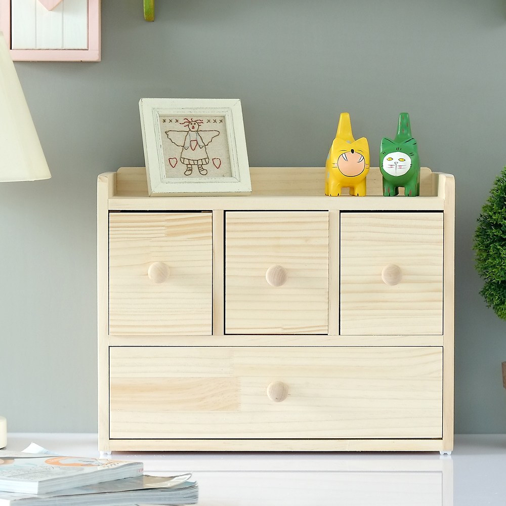 나무다움 컬러 수납장 2단단 수납함 책상서랍, 내추럴(무도장) 63,900원