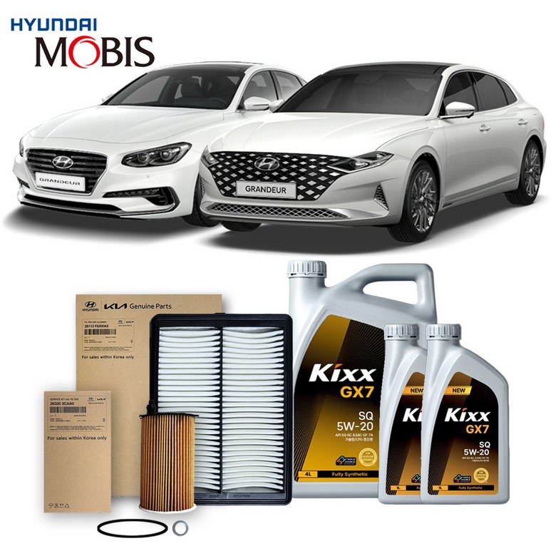 더뉴 그랜저 IG 3.0 LPG (19-22년식) 킥스합성유+순정필터세트 5W20, 3L, 1개 96,530원