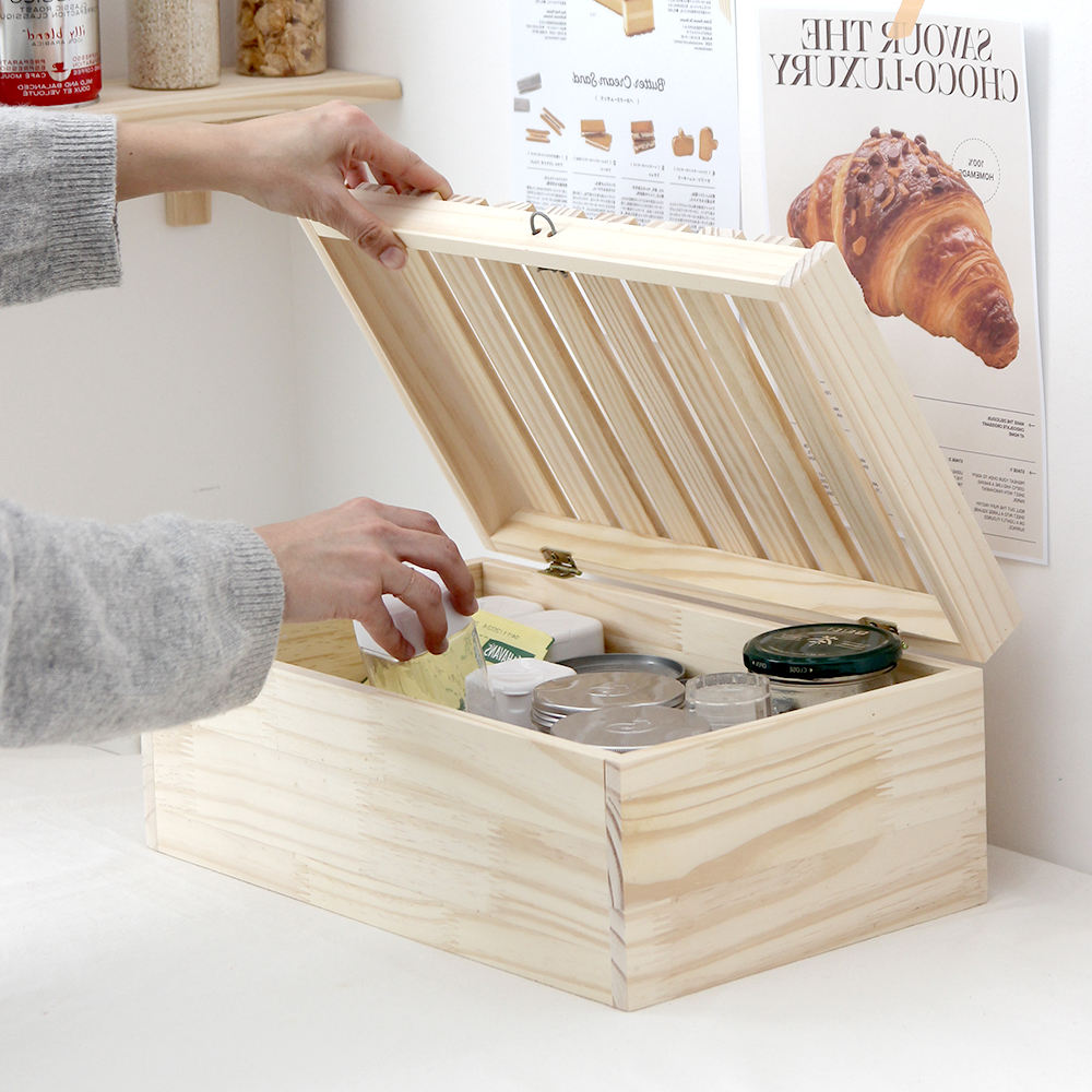올리빙 원목 브레드 박스 약통 정리함 19,900원