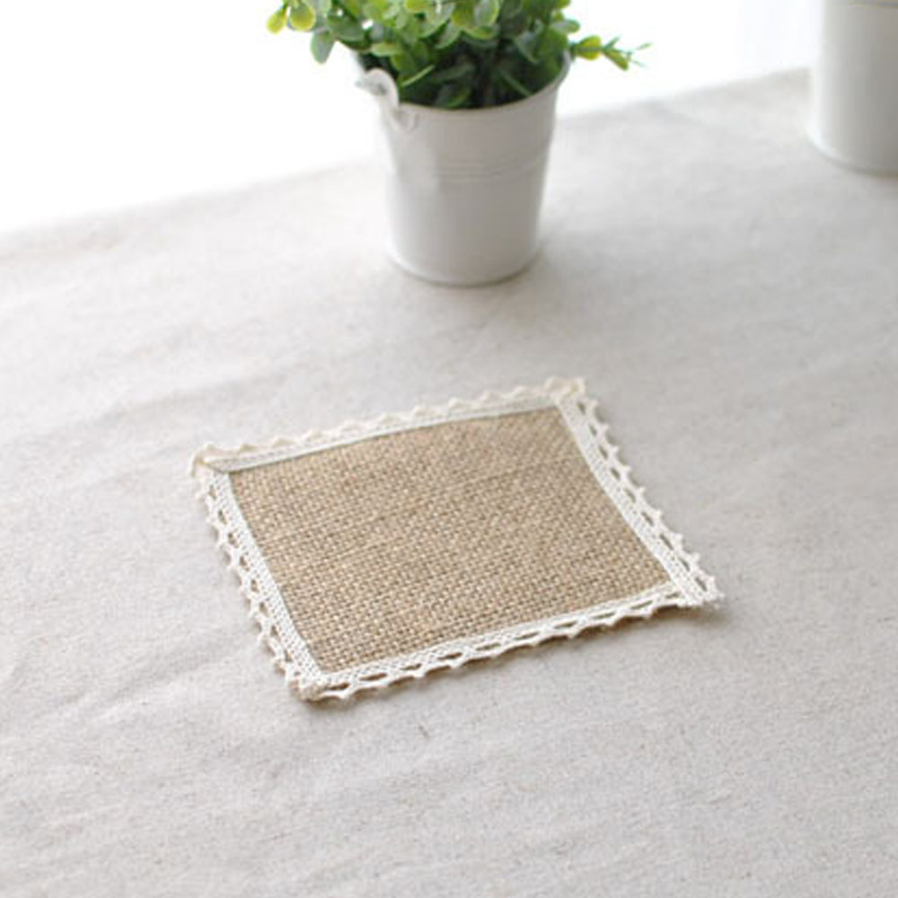 LIVENA 레이스 포인트 티코스터 4P, 베이지 9,780원