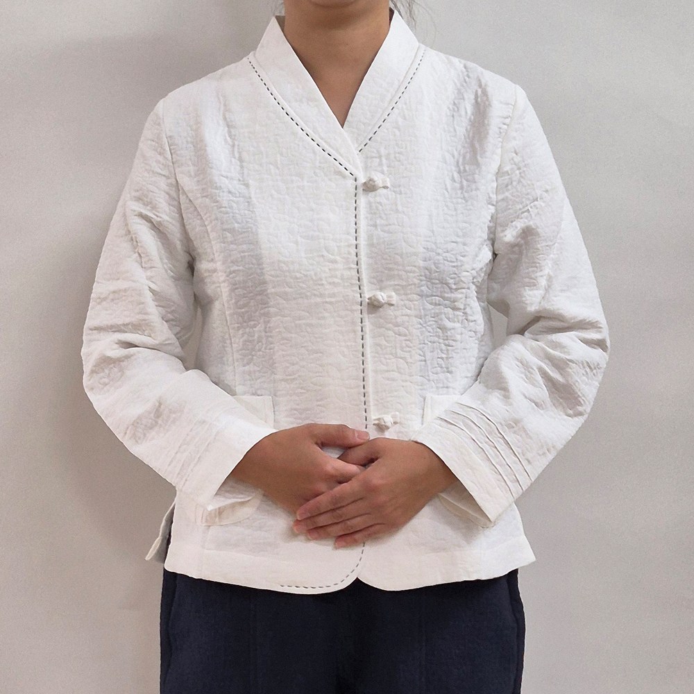 사계절생활한복 봄가을 간절기 절복 저고리 자가드 브이넥 상의 73,000원