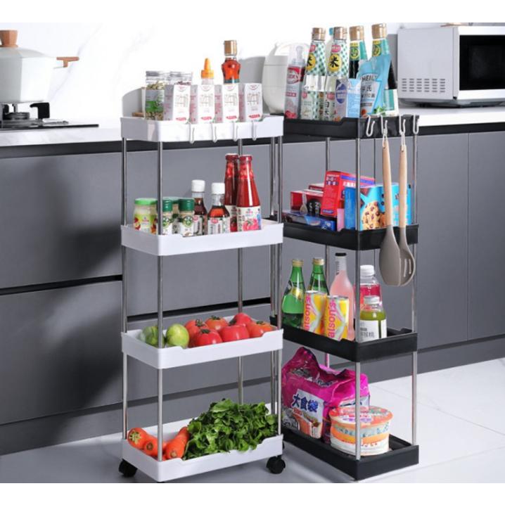 바퀴달린 선반 이동식 틈새 주방 세탁실 수납장 트롤리 3단 4단 이동식트레이 30,800원