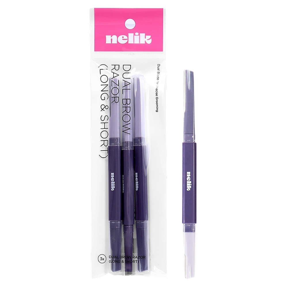 넬릭 양면 2중날 눈썹정리 눈썹칼, 3개, 바이올렛 5,500원