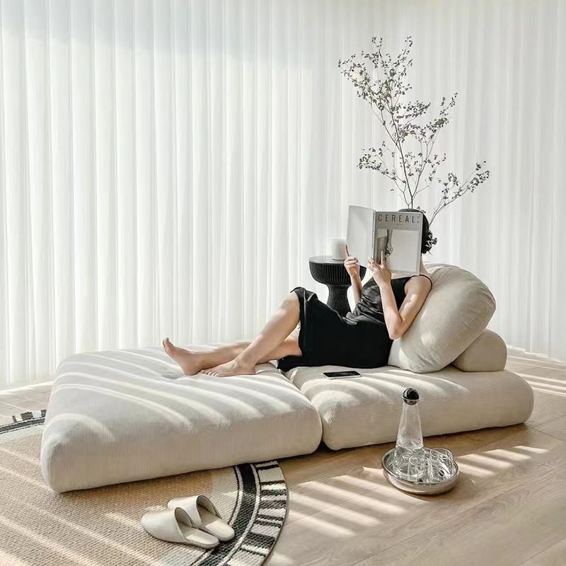 EcoVibe 아이디어 쇼파 간략하다 소파베드 다기능 모듈소파 고탄력 스펀지 좌식쇼파 1인용쇼파 패밀리 2인용쇼파 빈백소파 리클라이너쇼파, 90*90 크림아이보리 158,500원