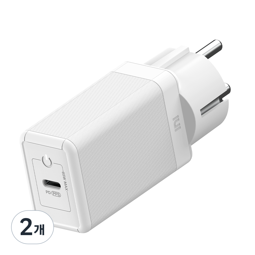 아트뮤 USB PD 65W PPS GaN 접지 초고속 충전기 GC620, 화이트, 2개 39,400원